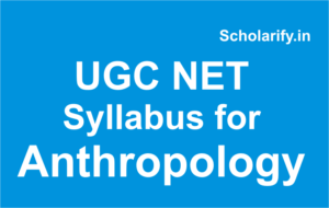 UGC NET syllabus for Anthropology