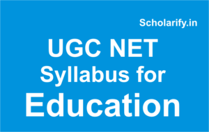 UGC NET Syllabus Education