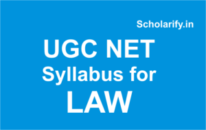 UGC NET Syllabus for LAW