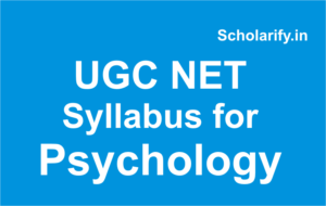 UGC NET syllabus of Psychology