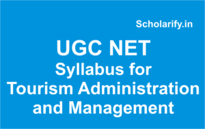 UGC NET tourism Administration and Management