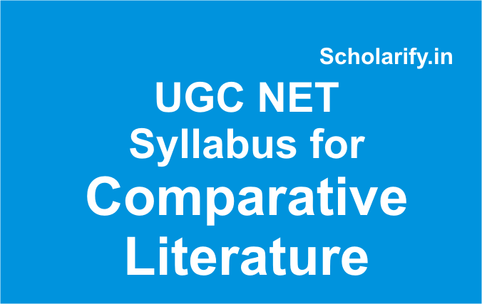 ugc net Comparative Literature
