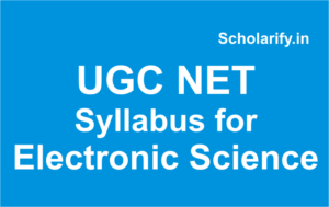 ugc net syllabus for electronic science