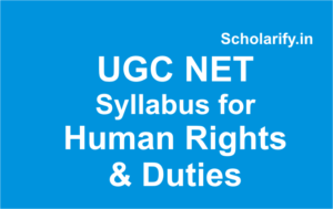ugc net syllabus for human rights