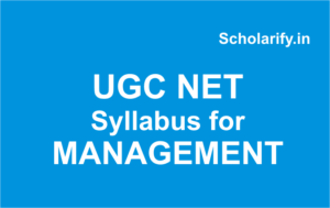 ugc net Syllabus for management