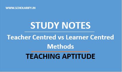 teacher vs student centred UGC NET