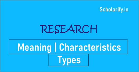 Research Meaning, Types