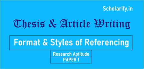 Thesis and Article Writing