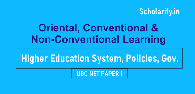 Oriental, Conventional & Non-Conventional Learning programmes in India