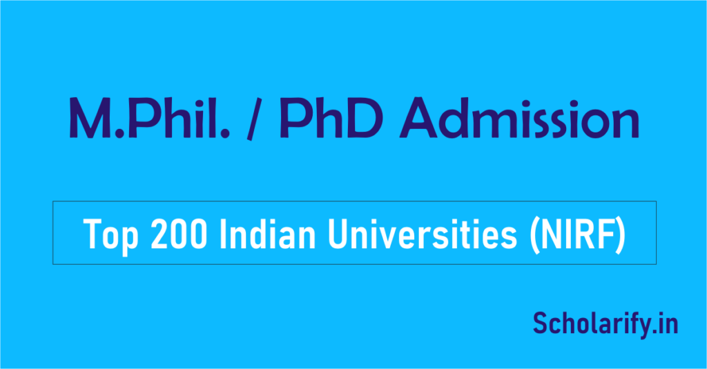 PhD Admission in Top 200 Universities