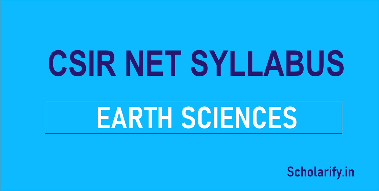 CSIR NET Earth Science Syllabus